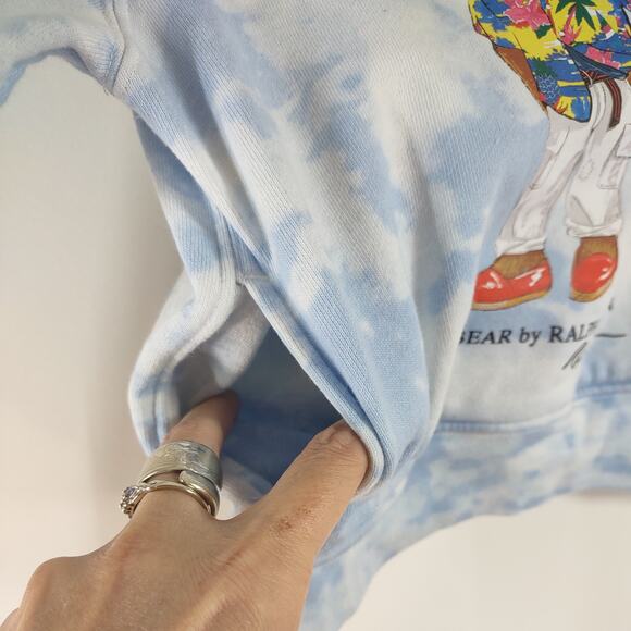 Polo Ralph Lauren Tie Dye Bear Hoodie, Size 2T - Picture 5 of 6